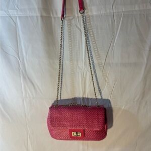 Elegant Pink Chain Shoulder Bag